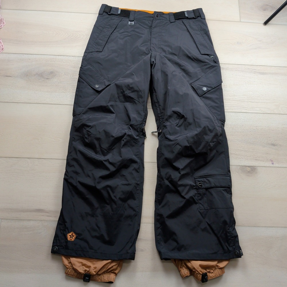 Sessions Terrain Series Waterproof Snowboard Pants Mens M Black RECCO Rescue